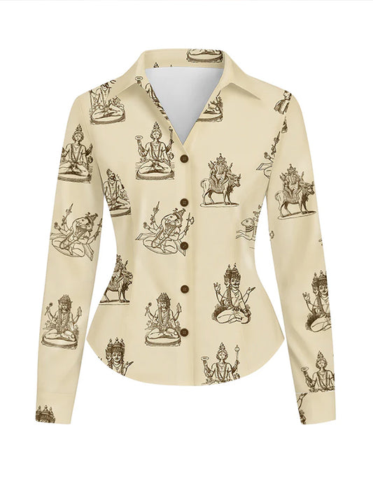 Tamil Gods Women Fitted Shirt