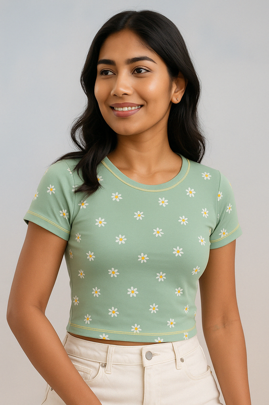 Daisy Vibes Crop Top
