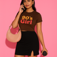 90s Girl Crop Top