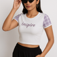 Inspire Lavender Plaid Crop Top